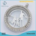 2015 top selling happy family window silver locket plates hot sale